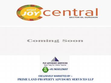 AIPL Joy central Sector 65 Gurgaon With Assure Return 9650129697