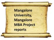 Mangalore University, Mangalore MBA Project reports