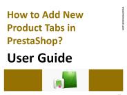 Creation of Product Tabs in PrestaShop 1.6