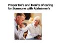 What are the Do's and Don'ts of Alzheimer's? PowerPoint PPT Presentation