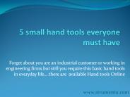 5 small hand tools everyone must have