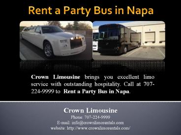 rent a party bus in napa