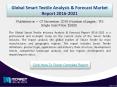 What are the Market Drivers & Market Challenges of Global Smart Textile Industry Market? PowerPoint PPT Presentation