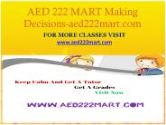 AED 222 MART Making Decisions-aed222mart.com