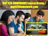MGT 426 HOMEWORK Logical Brains/mgt426homework.com