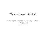 Tdi City Apartments In Mohali