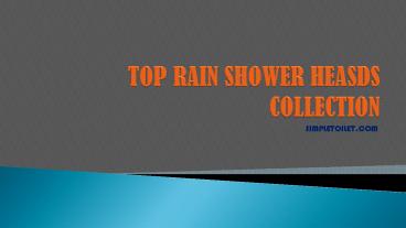 Top Rain Shower Heads Collection