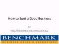 How to Spot a Good Business