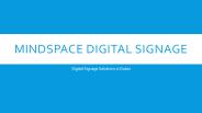 Digital Signage Solutions in Dubai