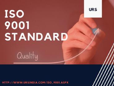 ISO 9001 Standard for Quality Management System