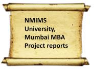 NMIMS University, Mumbai MBA Project reports