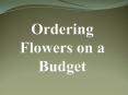 Ordering Flowers on a Budget PowerPoint PPT Presentation