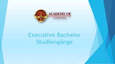 Executive Bachelor-Studiengänge