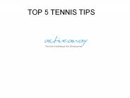 Tennis Tips for Beginners