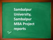 Sambalpur University, Sambalpur MBA Project reports