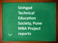Sinhgad Technical Education Society, Pune MBA Project reports PowerPoint PPT Presentation