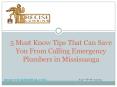 5 Must Know Tips That Can Save You From Calling Emergency Plumbers in Mississauga.pptx PowerPoint PPT Presentation