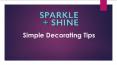 Simple Decorating Tips PowerPoint PPT Presentation