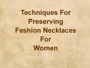 Fashion Necklaces For Women