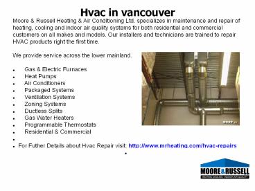 Hvac in vancouver
