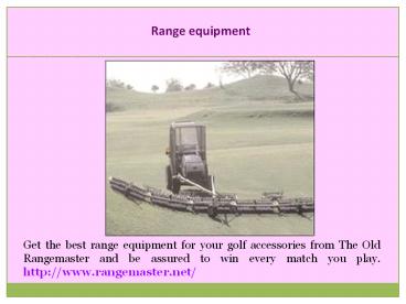 Range netting