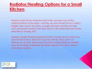 Radiator/Heating Options for a Small Kitchen