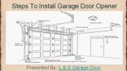 Steps To Install Garage Door Opener