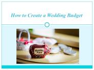 How to Create a Wedding Budget