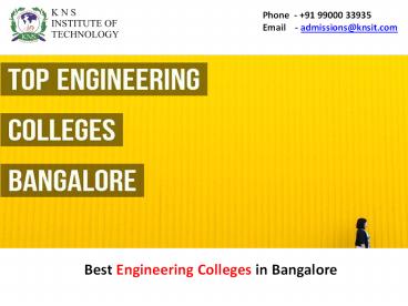Best Engineering Colleges in Bangalore