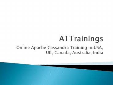 Online Apache Cassandra Training in USA, UK, Canada, Australia, India
