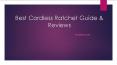 Best Cordless Ratchet Guide & Reviews PowerPoint PPT Presentation