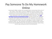 Pay Someone to do my Homework Online