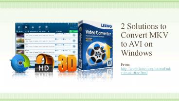 2 Solutions to Convert MKV to AVI on Windows