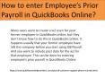 How to enter Employee’s Prior Payroll in QuickBooks Online PowerPoint PPT Presentation