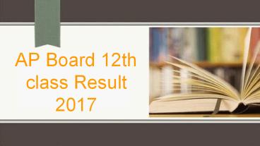 AP Board 12th Class Result 2017