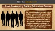 Post Bankruptcy Debtor Education Course