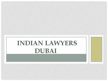 Indian lawyers in dubai