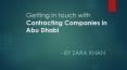 Getting in touch with Contracting Companies in Abu Dhabi PowerPoint PPT Presentation