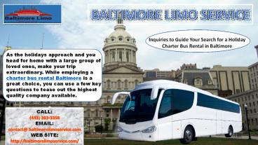 Charter Bus Rental Baltimore