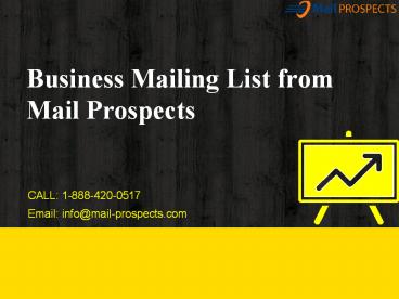 Business Mailing List from Mail Prospects