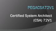 CSA certification PEGACSA72V1 dumps
