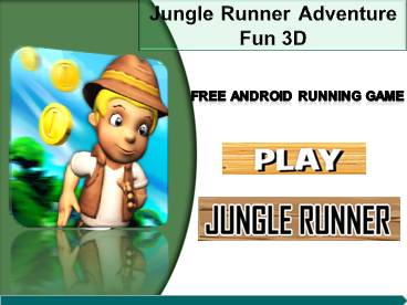 Jungle Runner Adventure Fun 3D