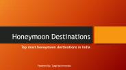Top Honeymoon Destinations in India