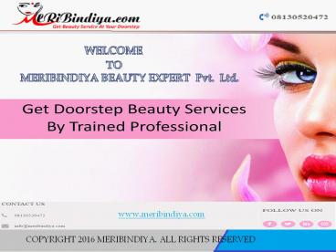 Beauty Services At Doorstep