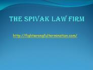 Contact A Wrongful Employment Termination Attorney