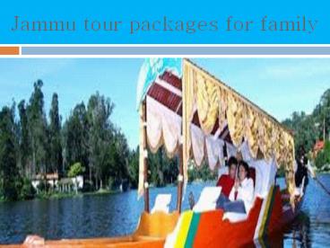 Jammu holiday tour packages