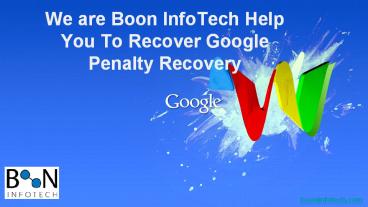 How To Recover From Google Penalty