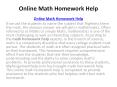 How MyAssignmenthelp.com Helps with Maths Coursework? PowerPoint PPT Presentation