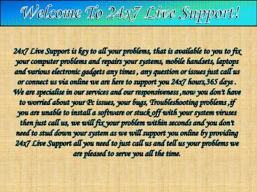 24x7live support