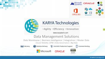 KARYA Technologies - Data Management Services
